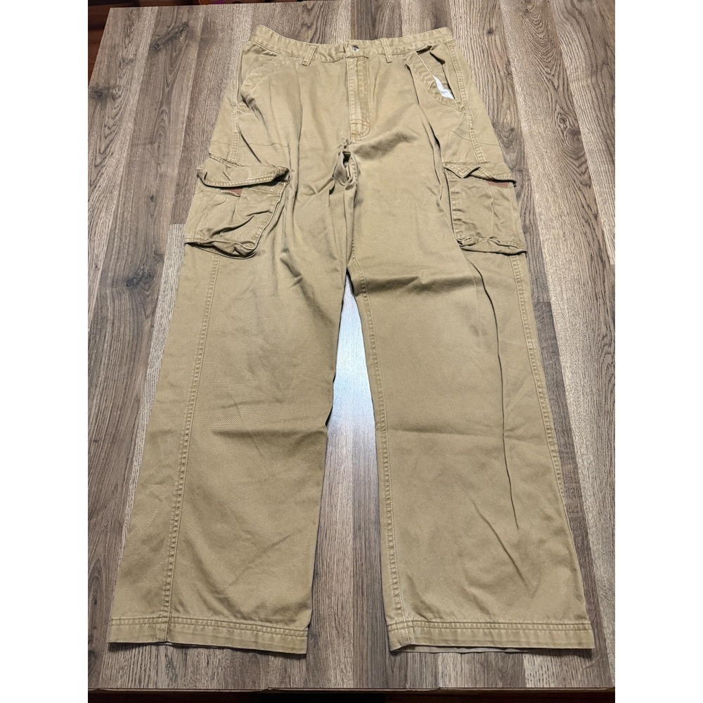 Outback Rider Pants, Men's Size 34/32, Brown, Khaki, Cargo Pants 40" Length